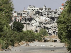 Een door bombardementen verwoeste woonwijk in Syrie- Foto: Volodymyr Borodin